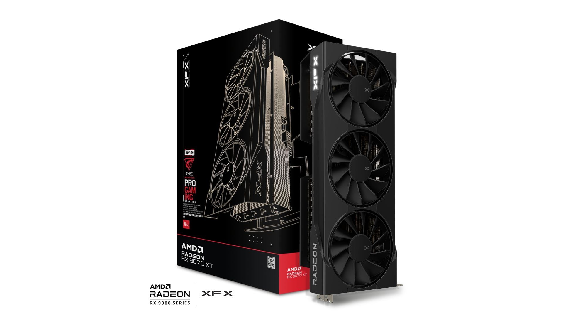 XFX Swift RX 9070XT Triple Fan Gaming Edition with 16GB