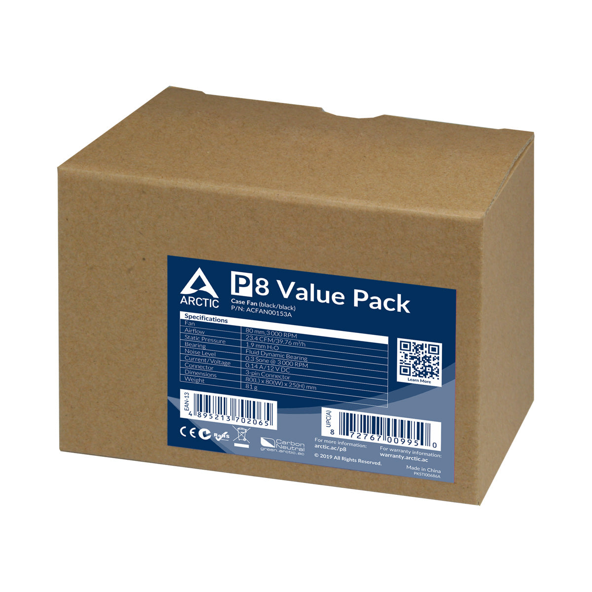 ARCTIC P8 Value Pack (black/black)