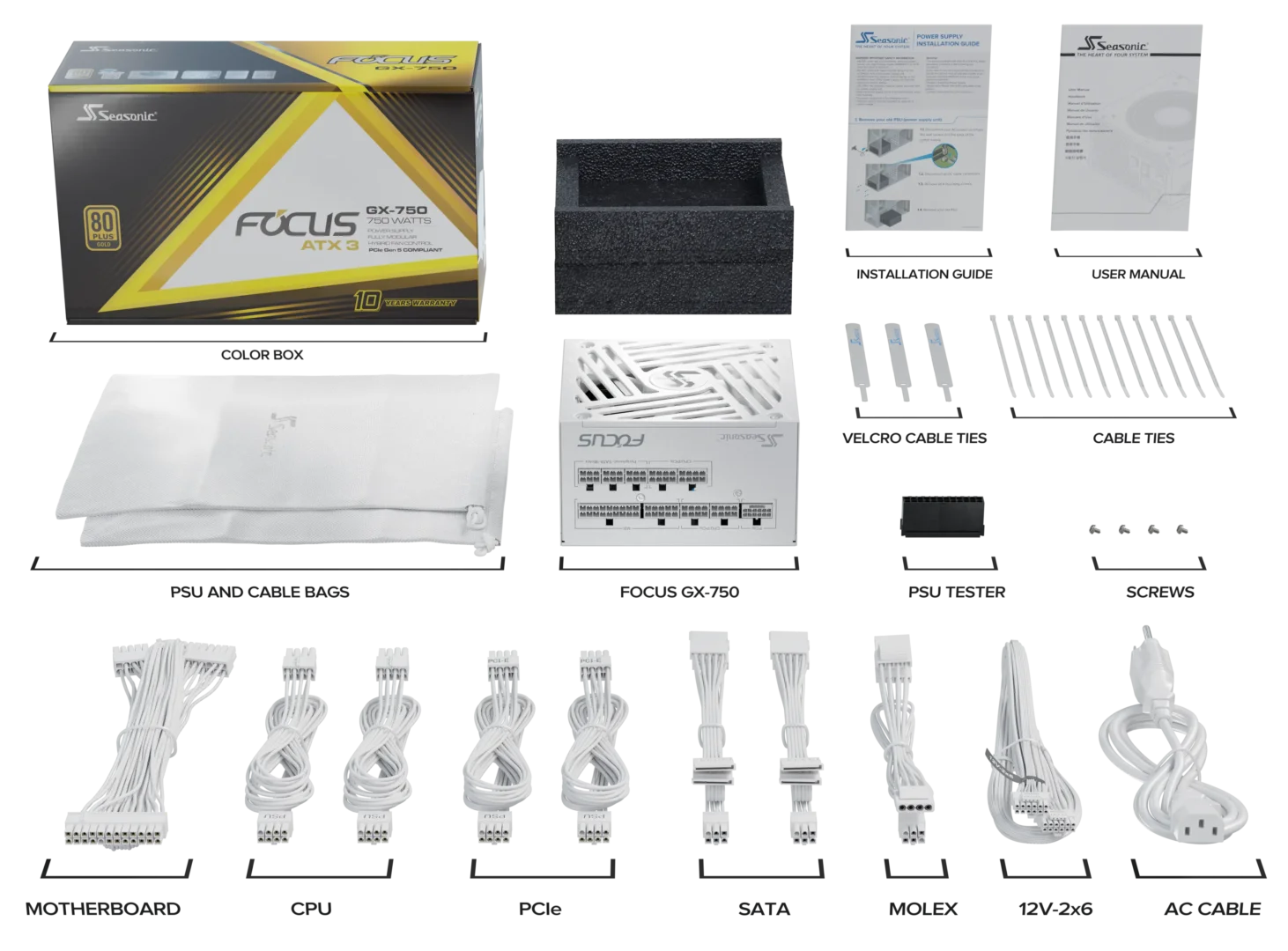 Seasonic Focus Plus Gold 750W ATX 3.0 White