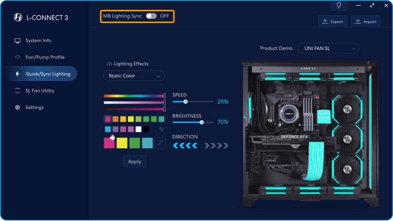 Lian Li SL Infinity 120-3 Cooler