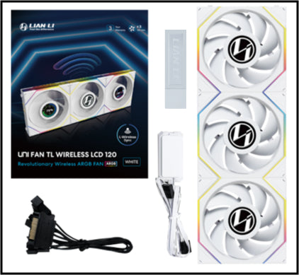 Lian Li UNI FAN TL WIRELESS LCD 120 (3pcs)