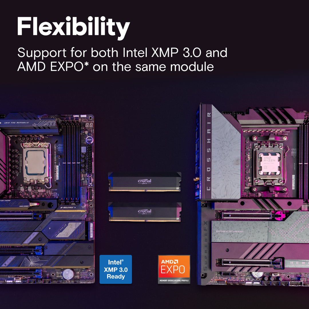 16GB x 2 (32GB) 6400Mhz CL38 Crucial Pro OC